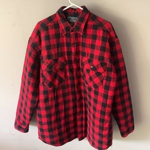 Woolrich Vintage Quilted Flannel Plaid Button Up